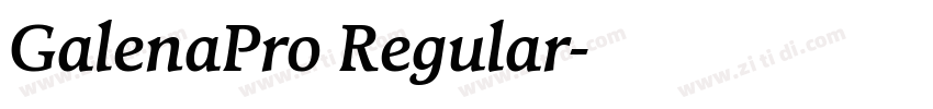 GalenaPro Regular字体转换
